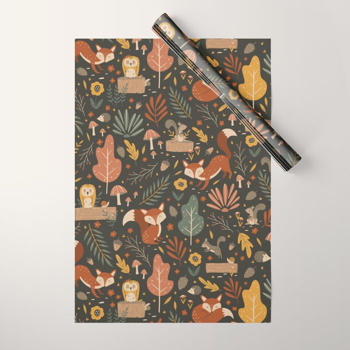 Woodland Critters Wrapping Paper Gallery Image 1