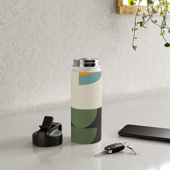 Abstract Geometric Shapes 25 Water Bottle Gallery Image 4
