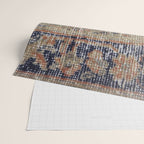 Vintage Woven Navy Blue and Tan Kilim  Wrapping Paper Gallery Image 2