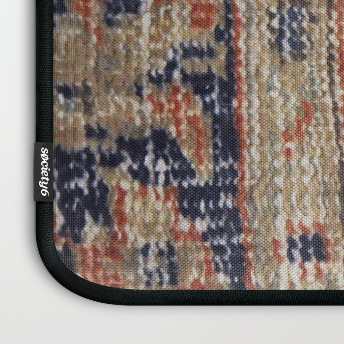 Vintage Woven Navy Blue and Tan Kilim  Laptop Sleeve Gallery Image 3