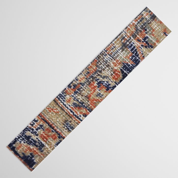 Vintage Woven Navy Blue and Tan Kilim  Table Runner Gallery Image 3