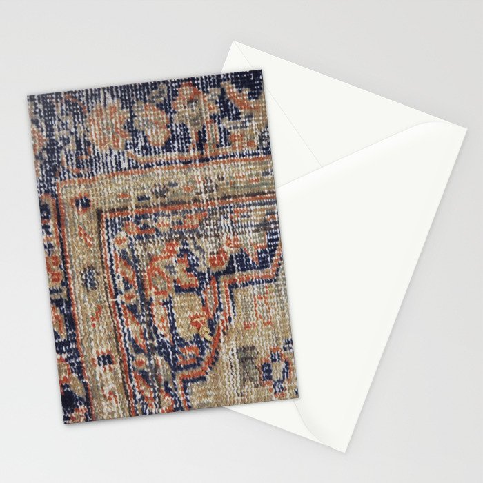 Vintage Woven Navy Blue and Tan Kilim  Stationery Card Gallery Image 2