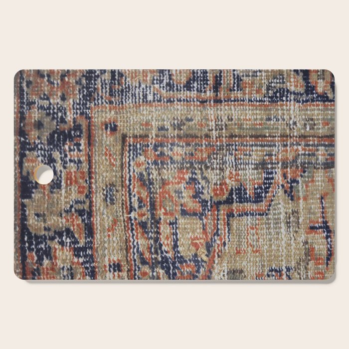 Vintage Woven Navy Blue and Tan Kilim  Cutting Board Gallery Image 1