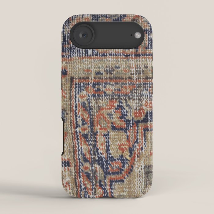 Vintage Woven Navy Blue and Tan Kilim  iPhone Case Gallery Image 2