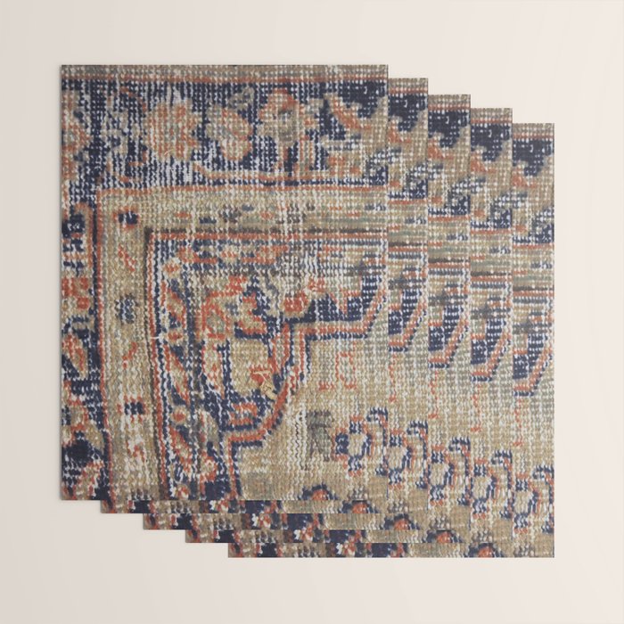 Vintage Woven Navy Blue and Tan Kilim  Wrapping Paper Gallery Image 3