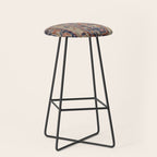 Vintage Woven Navy Blue and Tan Kilim  Stool Gallery Image 1