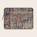 Vintage Woven Navy Blue and Tan Kilim  Laptop Sleeve Gallery Image 1