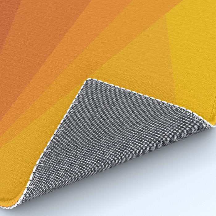 Geometric Triangles XI Retro Orange Rug Gallery Image 4