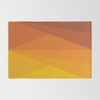 Geometric Triangles XI Retro Orange Rug Gallery Image 2