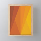 Geometric Triangles XI Retro Orange Mini Art Print Gallery Image 1
