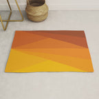 Geometric Triangles XI Retro Orange Rug Gallery Image 1