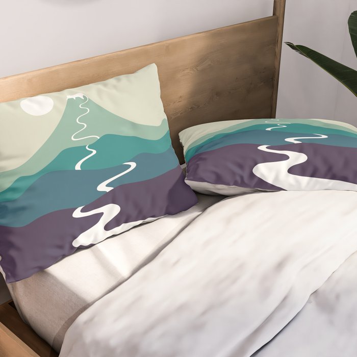 Cat Landscape 80 Pillow Sham Gallery Image 2