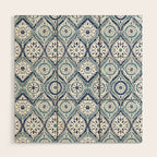 Azure Medallion Motif Wood Wall Art Gallery Image 1