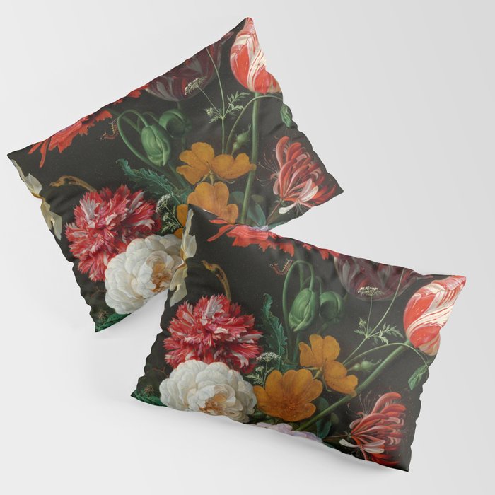 Jan Davidsz. de Heem "Still Life with Flowers in a Glass Vase" Pillow Sham Gallery Image 3