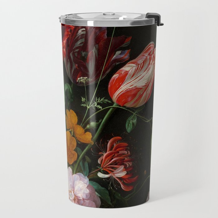 Jan Davidsz. de Heem "Still Life with Flowers in a Glass Vase" Travel Mug Gallery Image 2