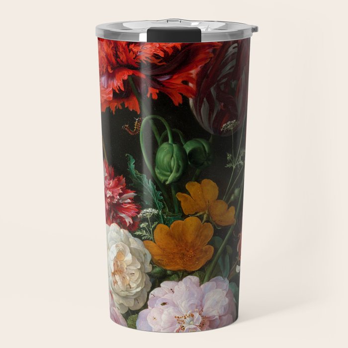 Jan Davidsz. de Heem "Still Life with Flowers in a Glass Vase" Travel Mug Gallery Image 1