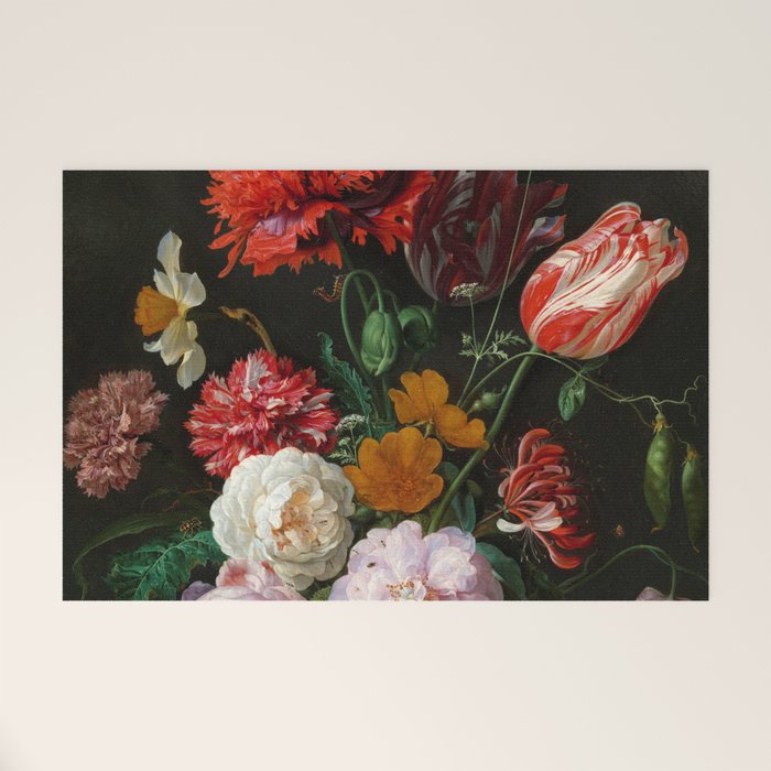 Jan Davidsz. de Heem "Still Life with Flowers in a Glass Vase" Welcome Mat Gallery Image 1