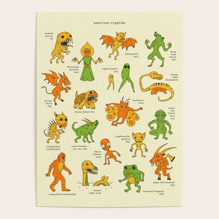 AMERICAN CRYPTIDS Poster – Society6