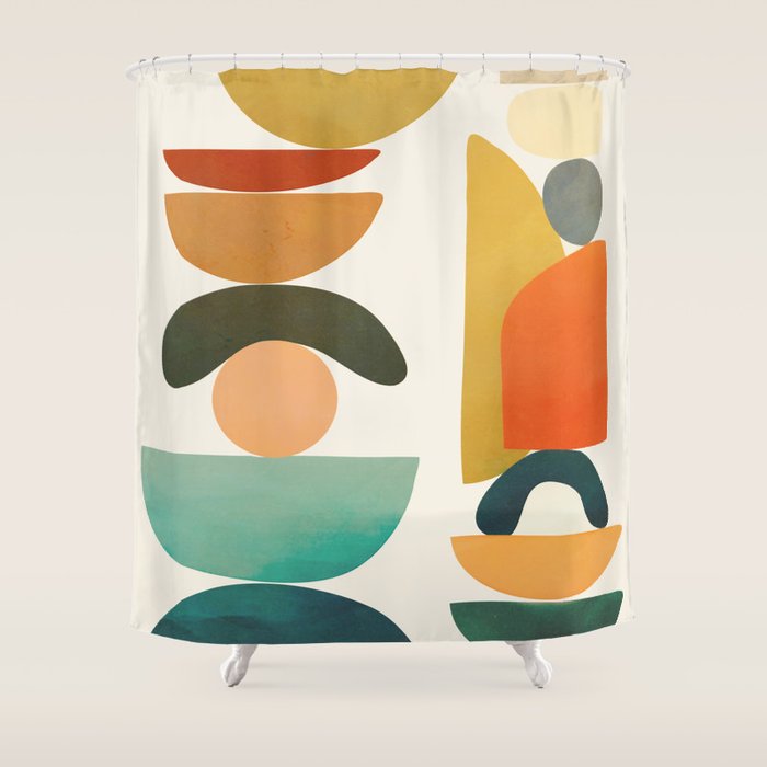 Modern Abstract Art 72 Shower Curtain Gallery Image 1