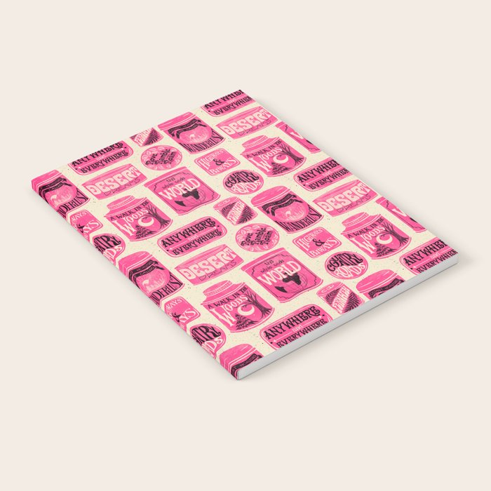 Vagabondâs Cupboard - pink and black on cream Notebook Gallery Image 2