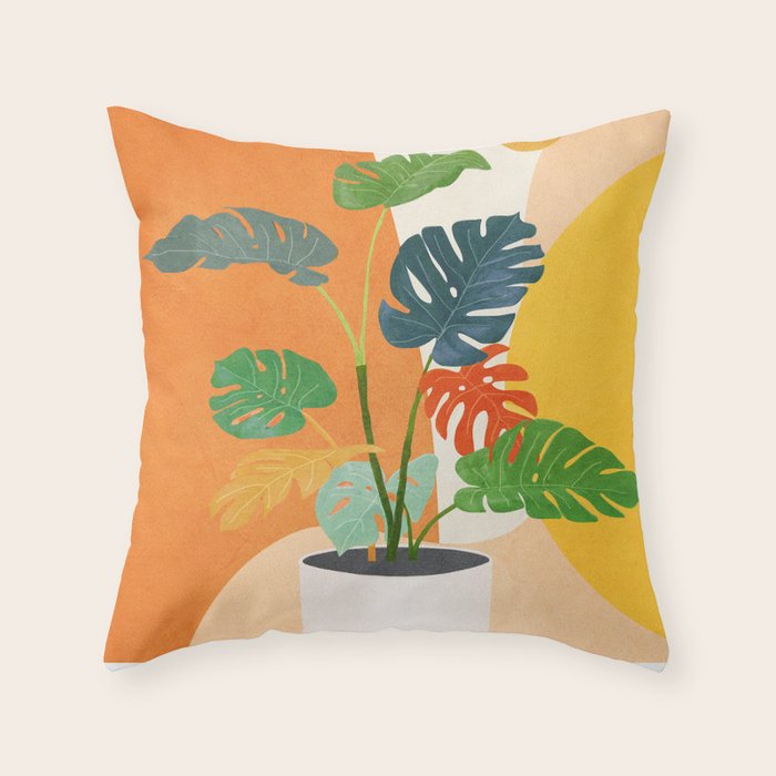 Colorful Branching Out 03 Throw Pillow Gallery Image 1