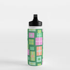 Retro Christmas Presents - Multi on Green Water Bottle Gallery Image 3