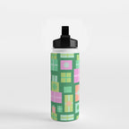 Retro Christmas Presents - Multi on Green Water Bottle Gallery Image 2