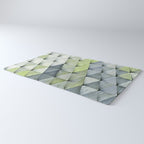 Textured Triangles Lime Gray Rug Gallery Image 3