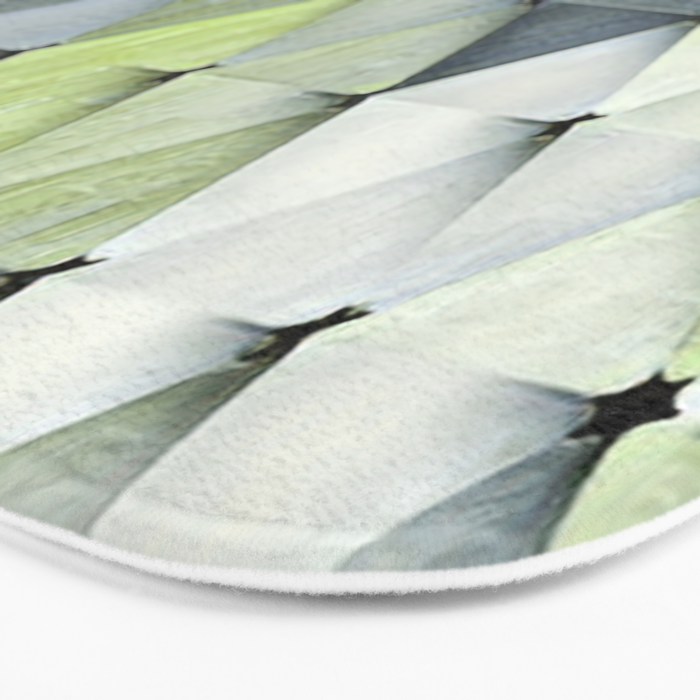 Textured Triangles Lime Gray Bath Mat Gallery Image 3