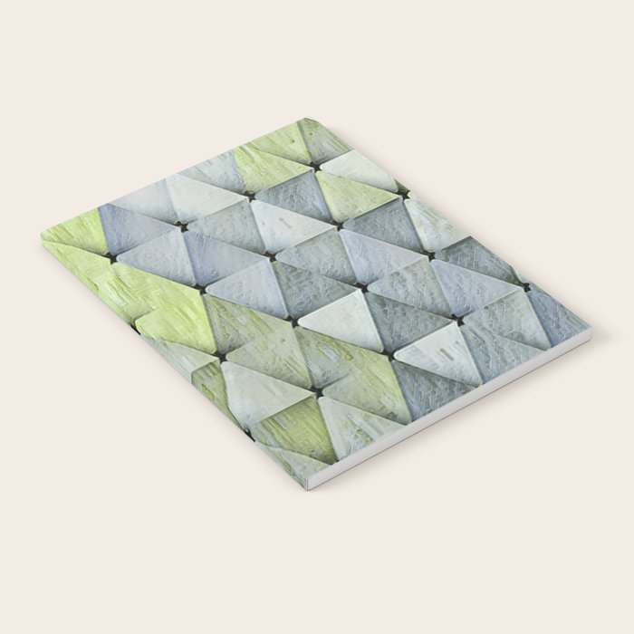Textured Triangles Lime Gray Notebook Gallery Image 2