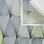 Textured Triangles Lime Gray Wall Tapestry Gallery Image 3