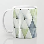 Textured Triangles Lime Gray Coffee Mug Gallery Image 3