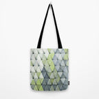 Textured Triangles Lime Gray Tote Bag Gallery Image 2