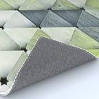 Textured Triangles Lime Gray Rug Gallery Image 4