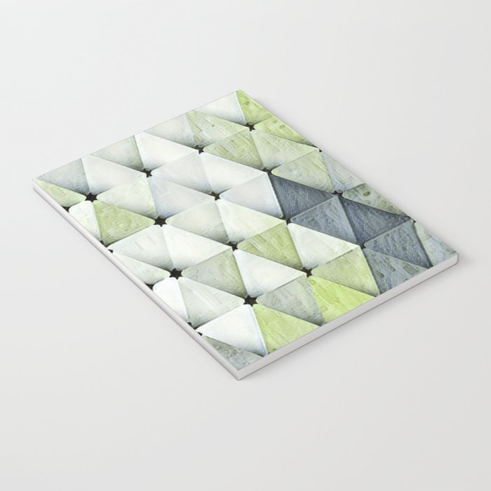 Textured Triangles Lime Gray Notebook Gallery Image 3