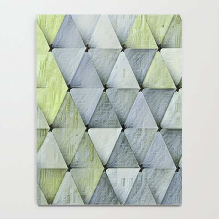 Textured Triangles Lime Gray Notebook Gallery Image 4