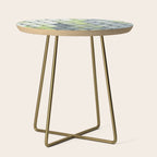 Textured Triangles Lime Gray Side Table Gallery Image 1