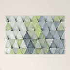 Textured Triangles Lime Gray Welcome Mat Gallery Image 1