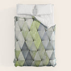 Textured Triangles Lime Gray Comforter Gallery Image 6