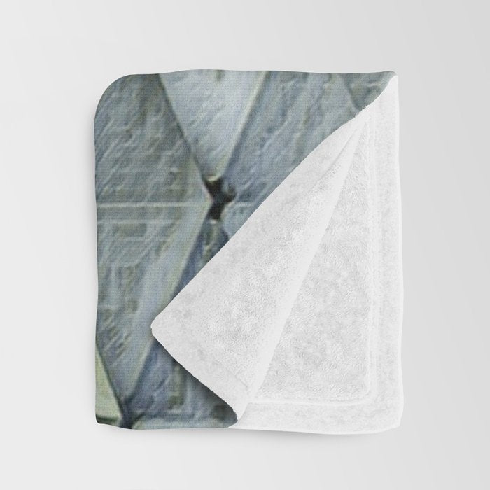 Textured Triangles Lime Gray Throw Blanket Gallery Image 3