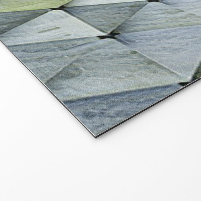 Textured Triangles Lime Gray Welcome Mat Gallery Image 2