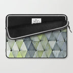 Textured Triangles Lime Gray Laptop Sleeve Gallery Image 2