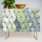 Textured Triangles Lime Gray Credenza Gallery Image 1