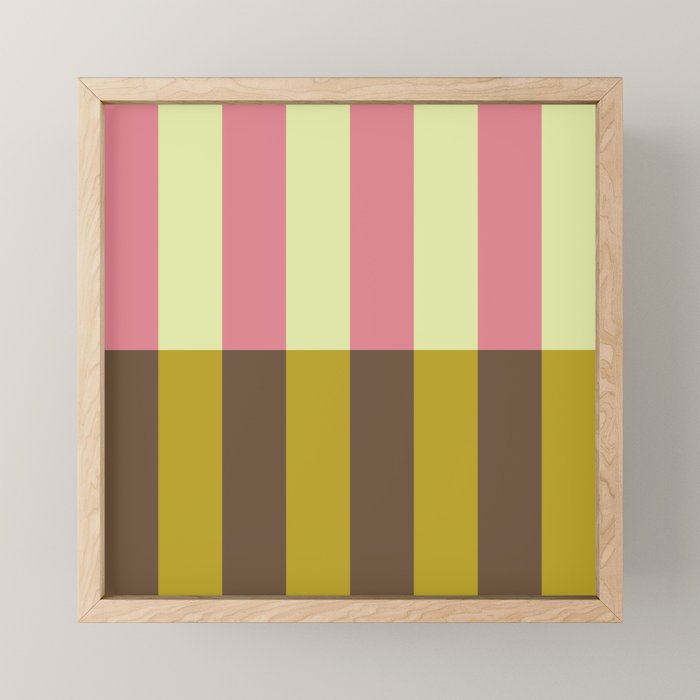 Retro Candy Stripe Pattern Mini Art Print Gallery Image 1