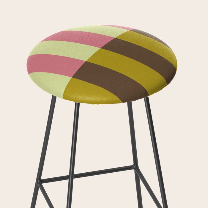Retro Candy Stripe Pattern Stool Gallery Image 2