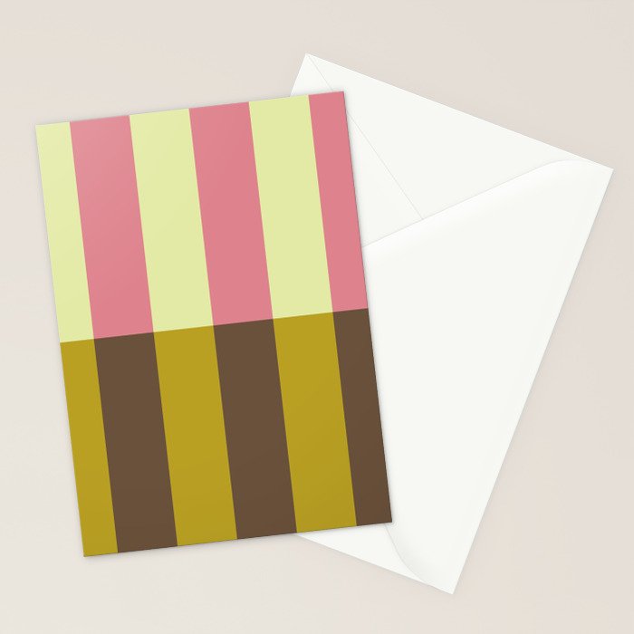 Retro Candy Stripe Pattern Stationery Card Gallery Image 2