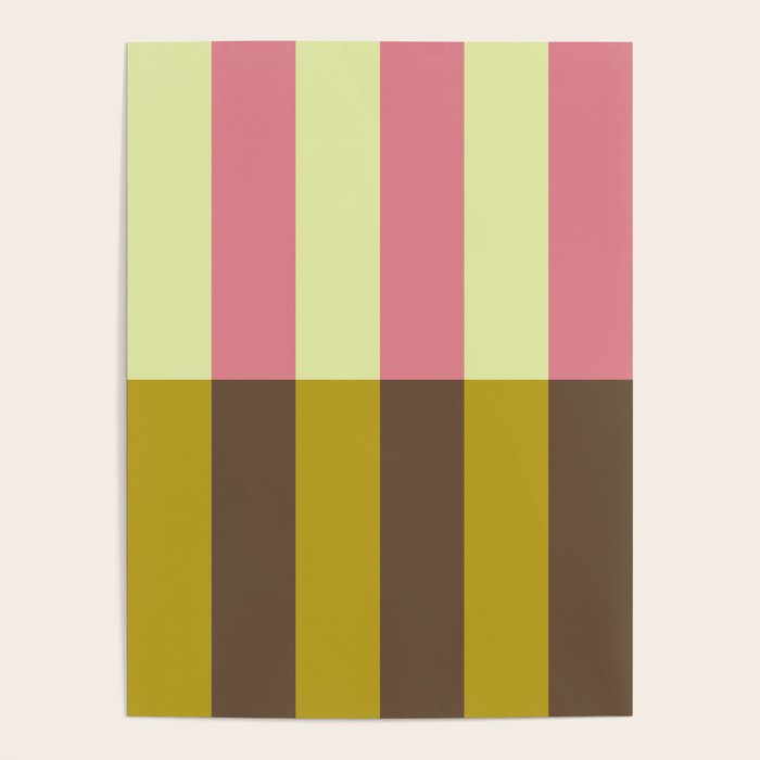Retro Candy Stripe Pattern Poster Gallery Image 4
