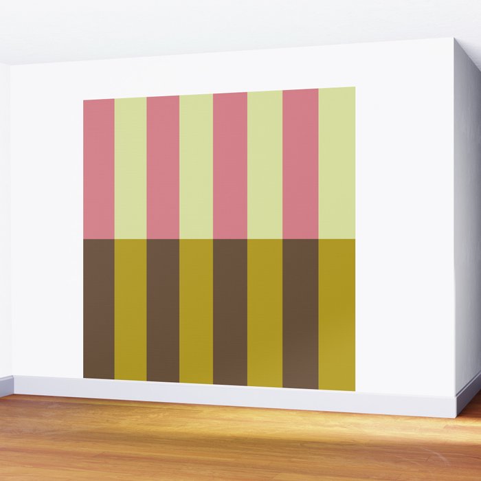 Retro Candy Stripe Pattern Wall Mural Gallery Image 2