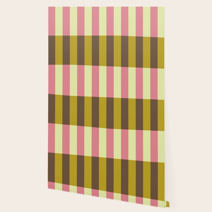 Retro Candy Stripe Pattern Wallpaper Gallery Image 2