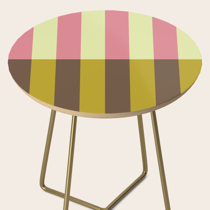 Retro Candy Stripe Pattern Side Table Gallery Image 2
